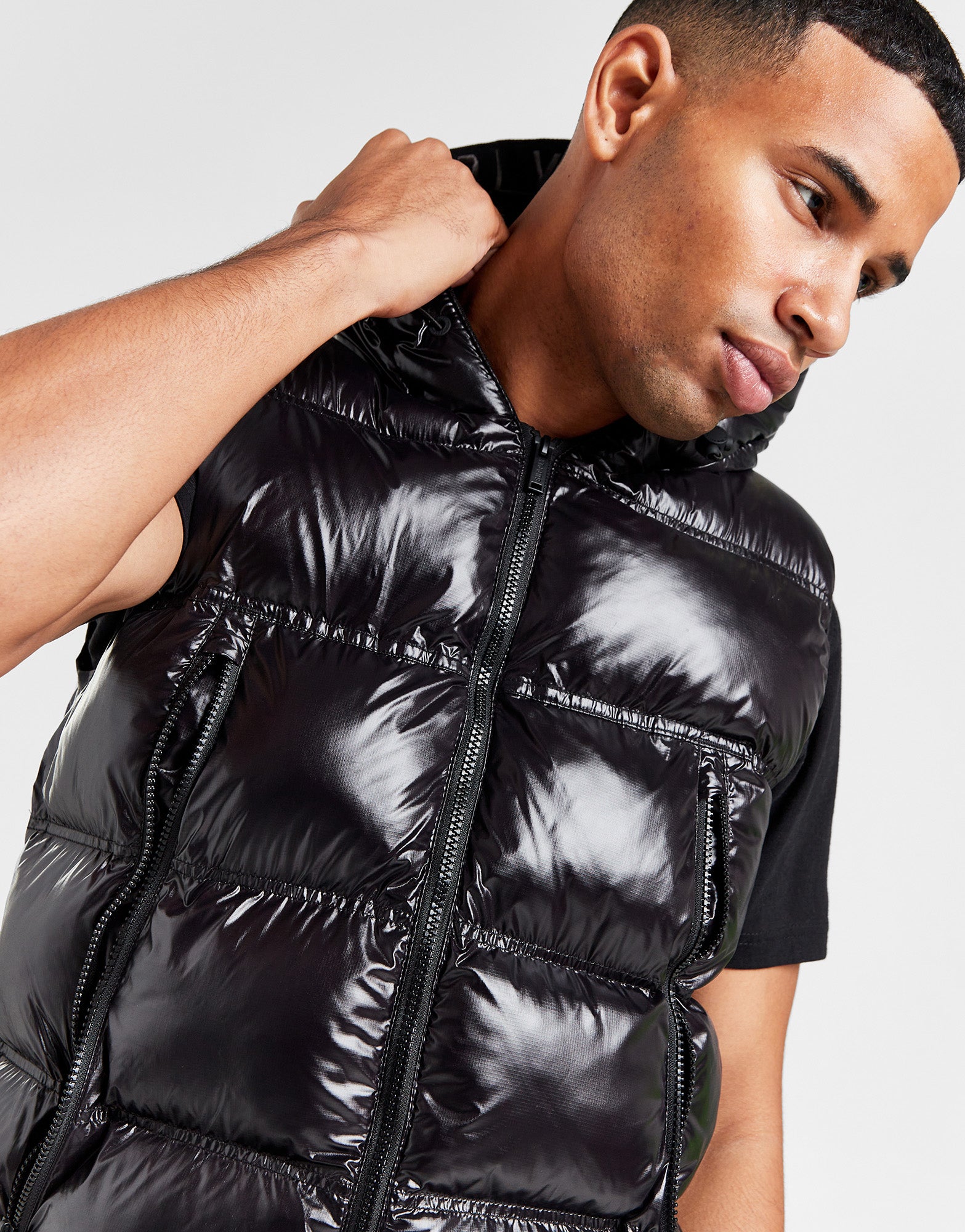 Faux Leather Puffer Gilet - Black – Genterie Supply Co.
